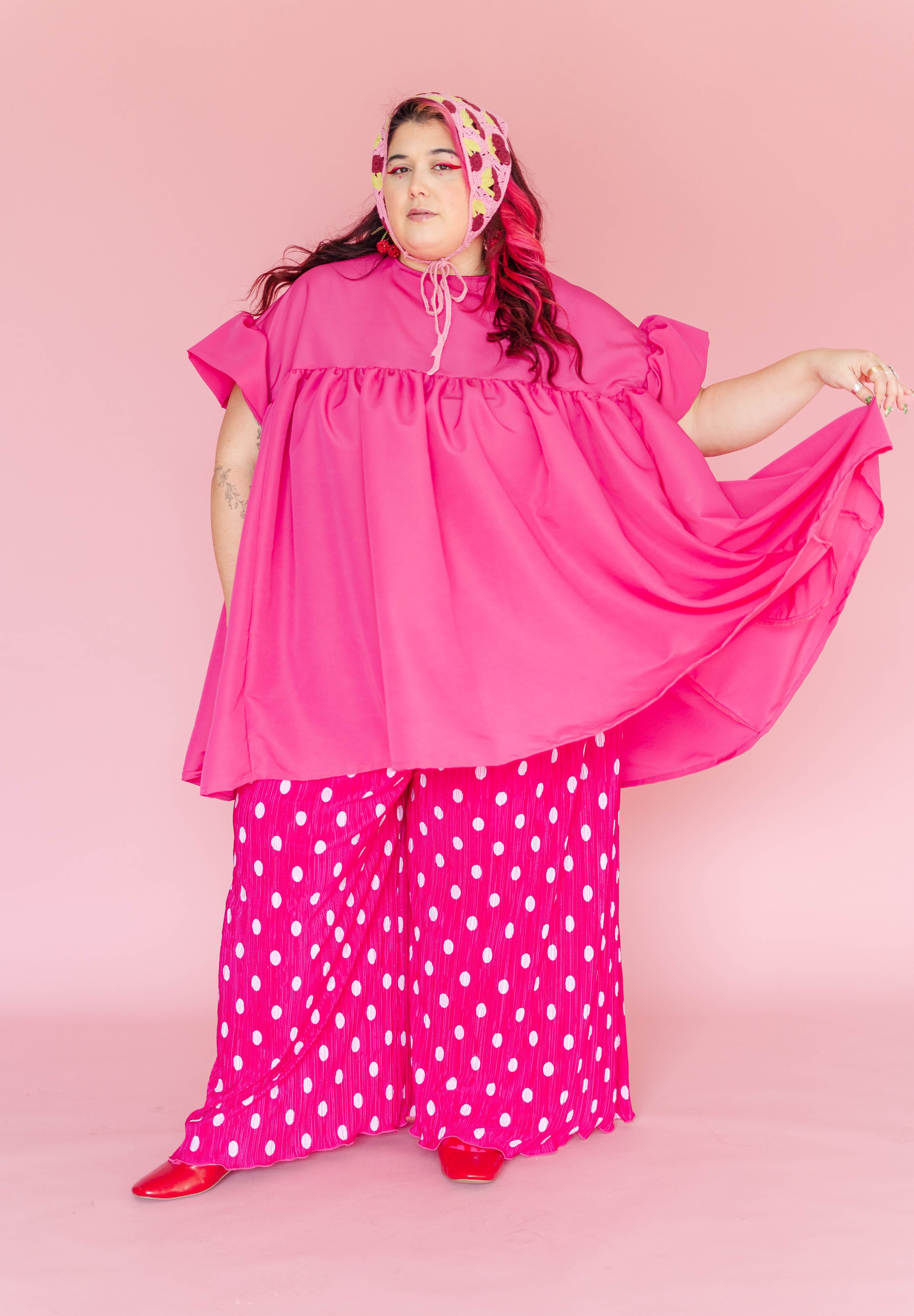 Hot Pink Mini Mushroom Dress