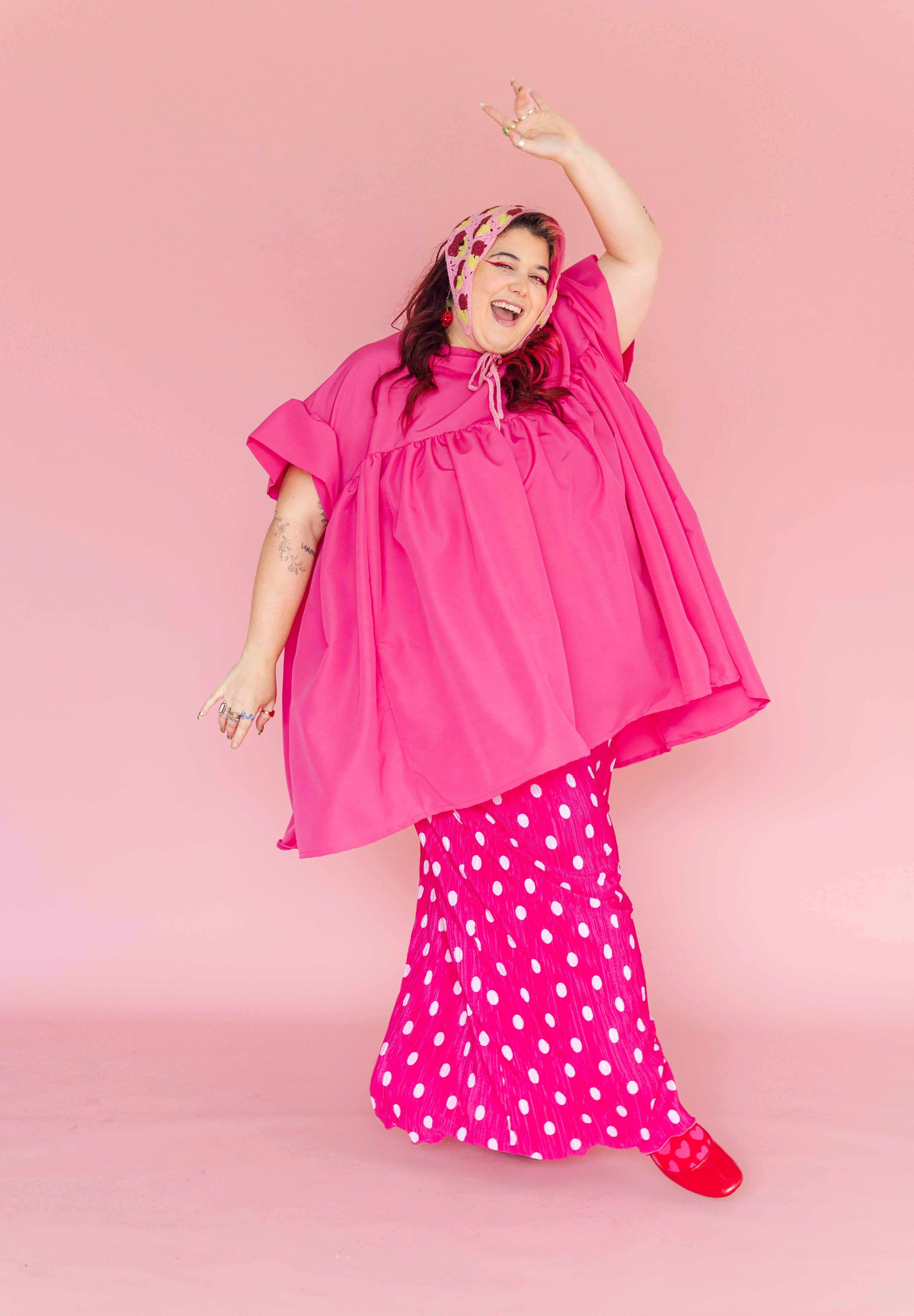 Hot Pink Mini Mushroom Dress
