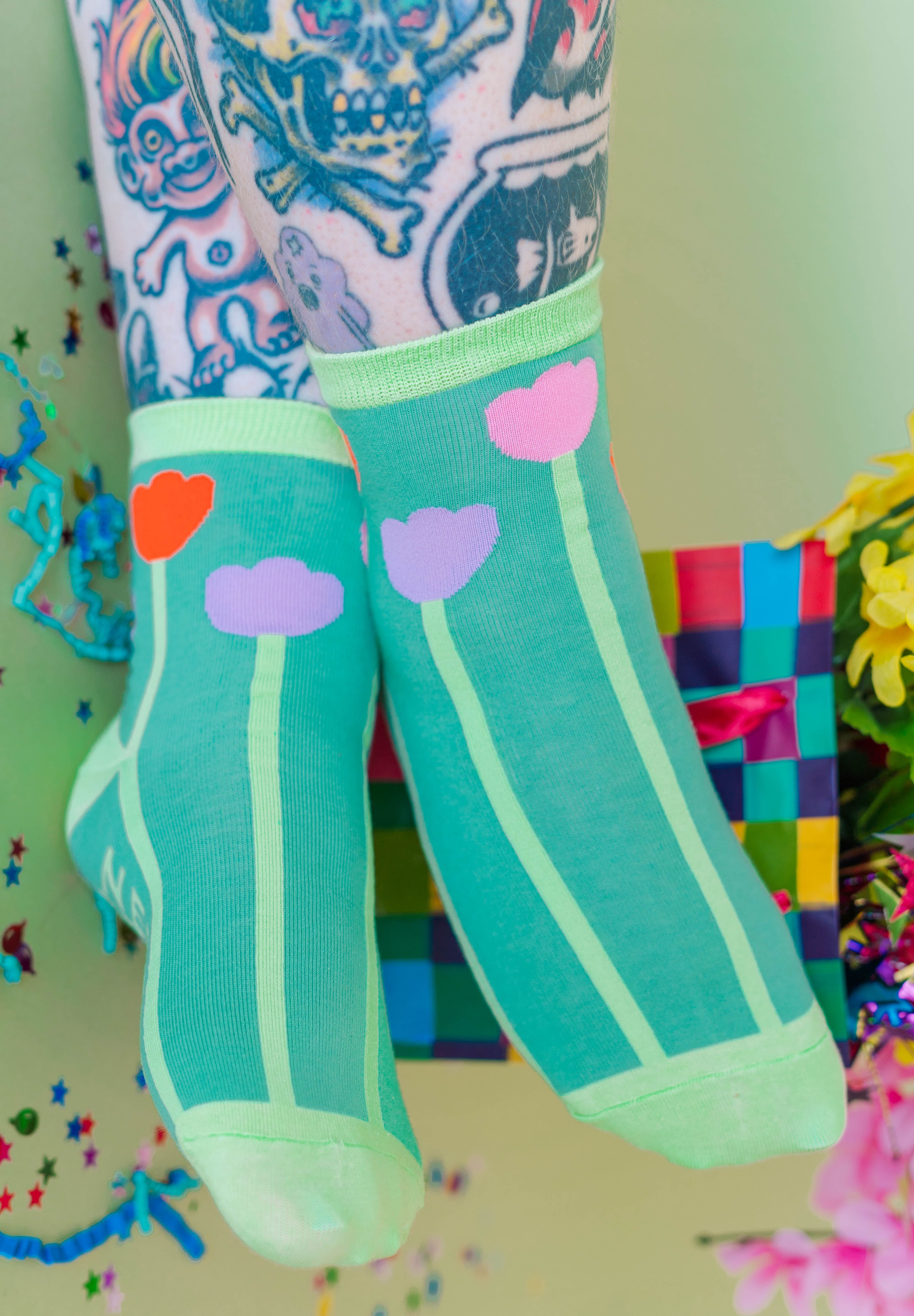 Pink Tulip Socks