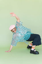 Sheer Mint Chocolate Chip Polka Dot Tulip Top