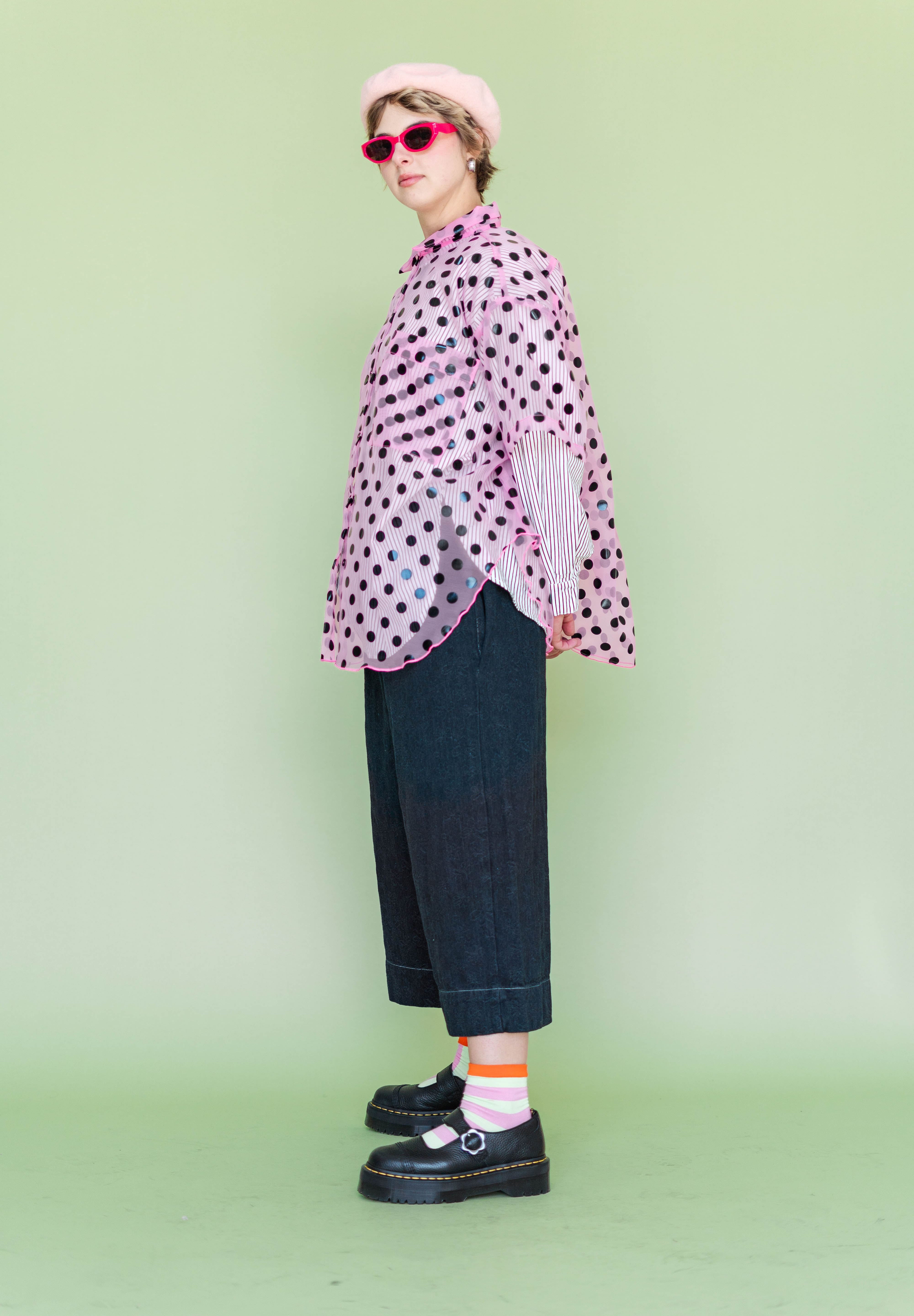 Black Daisy Denim Mid Easy Pant