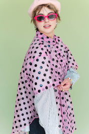 Sheer Sk8r Grl Polka Dot Tulip Top
