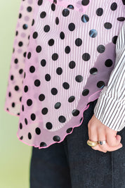 Sheer Sk8r Grl Polka Dot Tulip Top