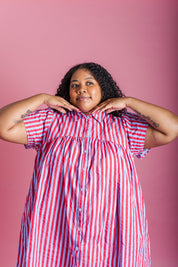 BERRY BASKET BUTTON MUSHROOM DRESS