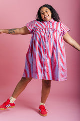 BERRY BASKET BUTTON MUSHROOM DRESS