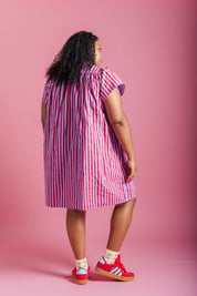 BERRY BASKET BUTTON MUSHROOM DRESS
