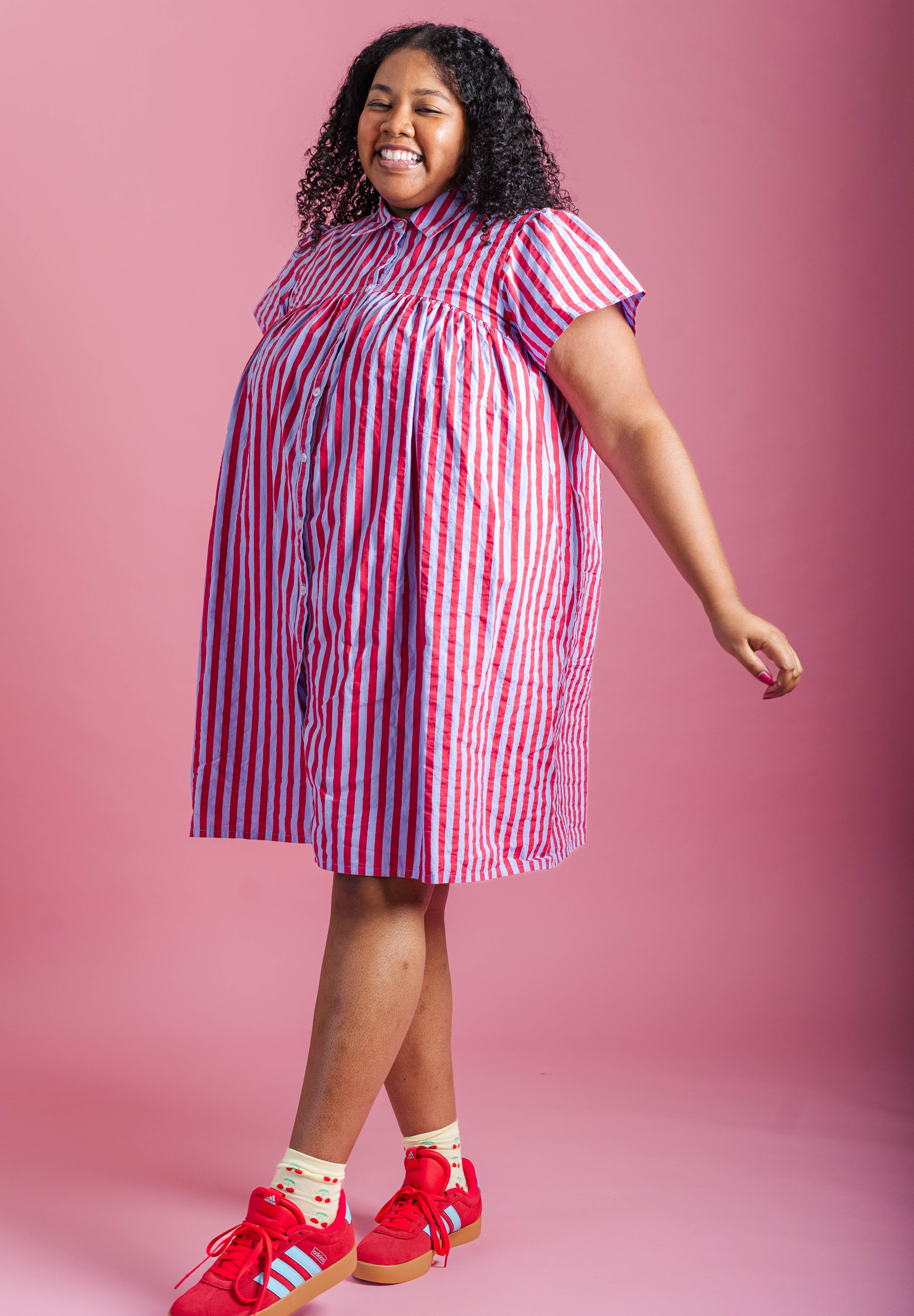 BERRY BASKET BUTTON MUSHROOM DRESS