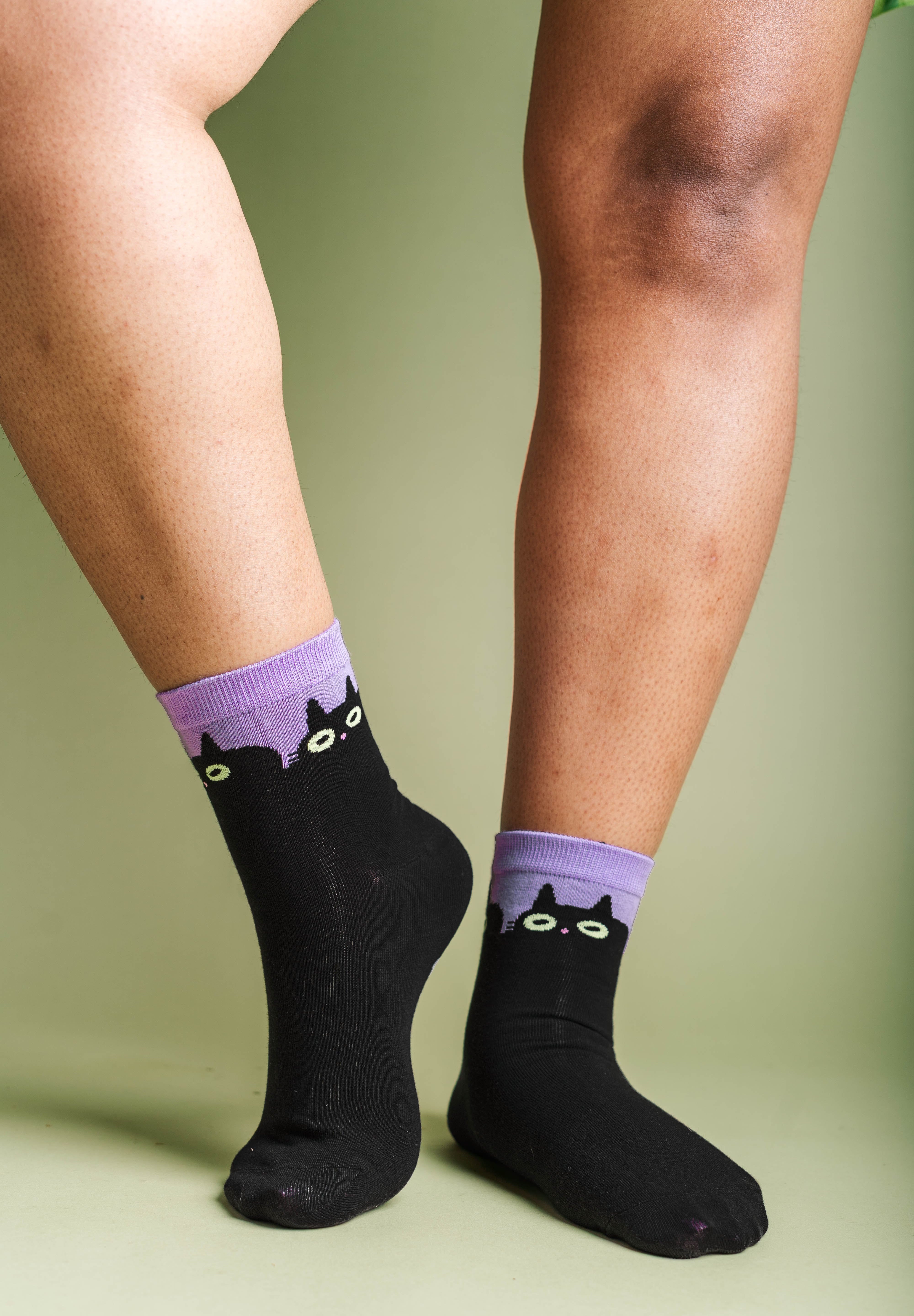 BLACK CAT SOCK