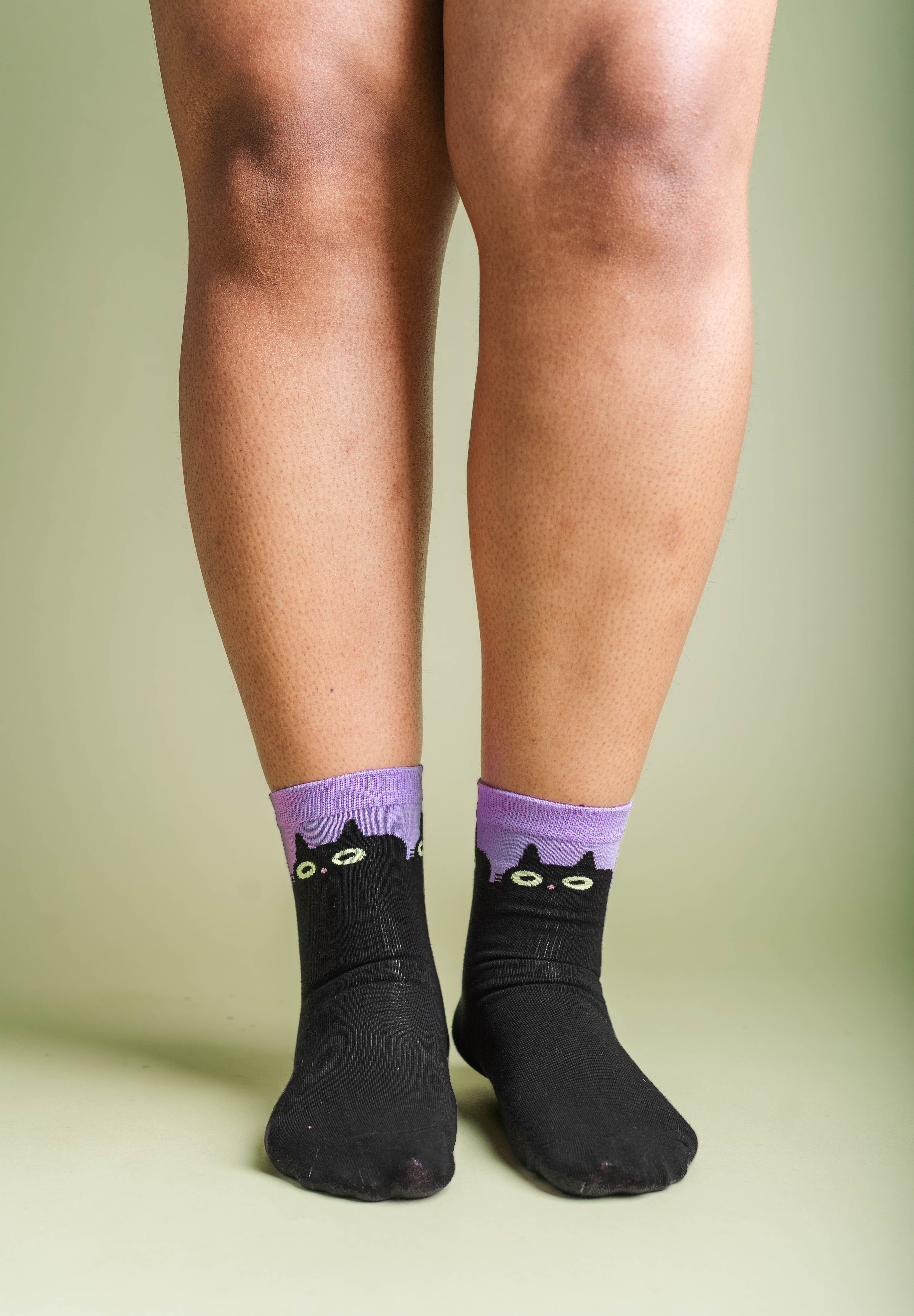 BLACK CAT SOCK