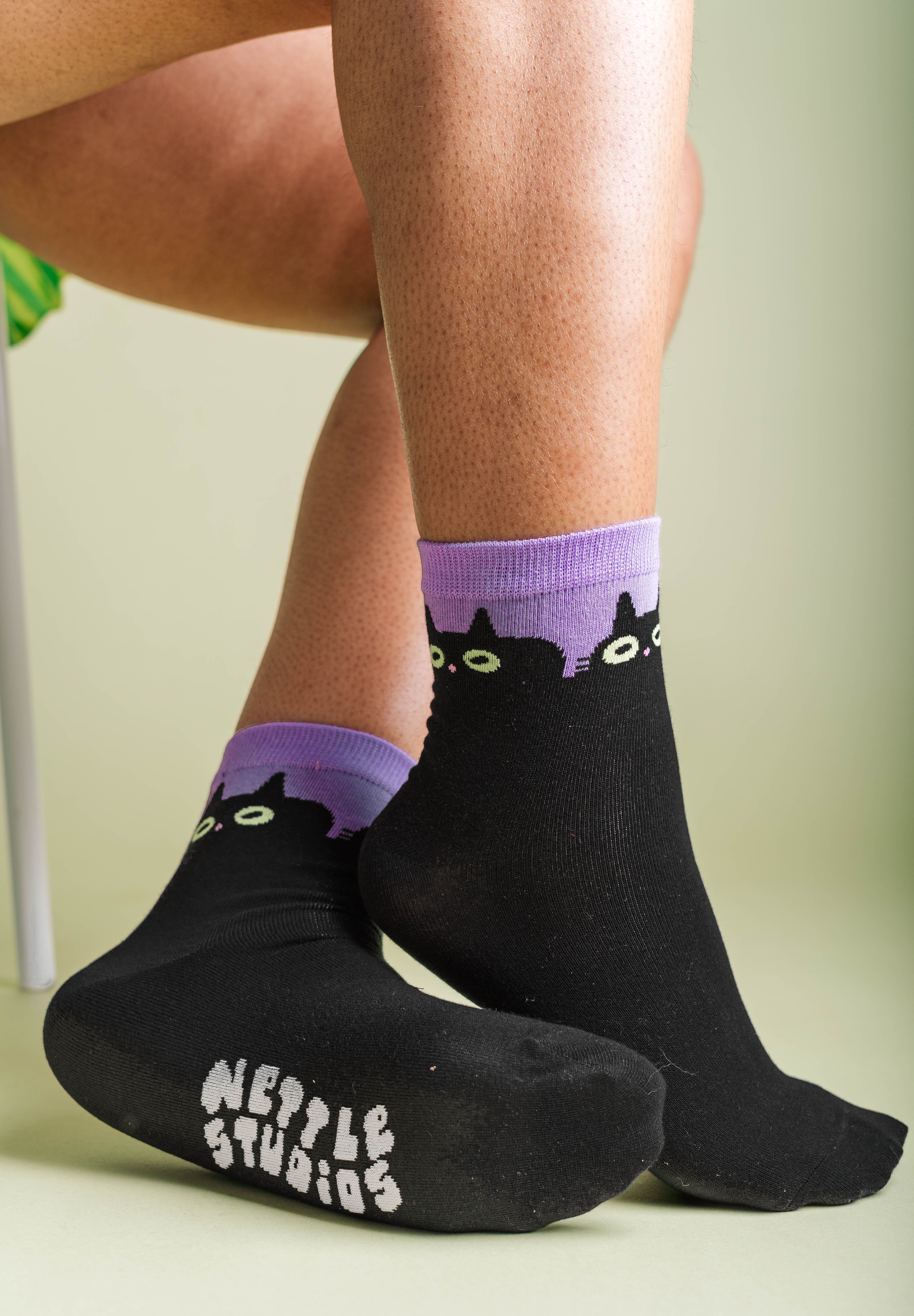 BLACK CAT SOCK