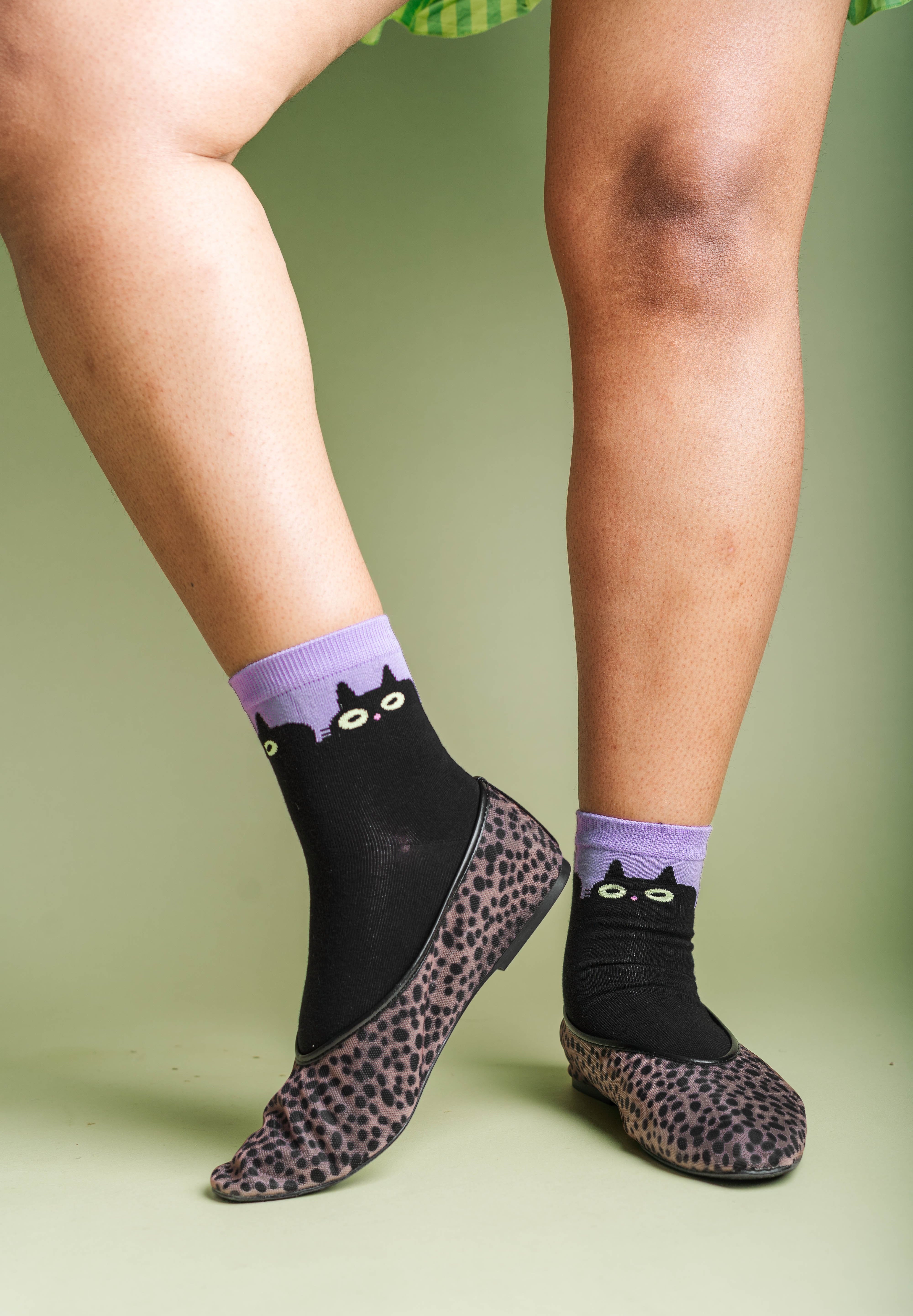 BLACK CAT SOCK
