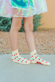 KIDS' BUTTER CHERRY SOCKS