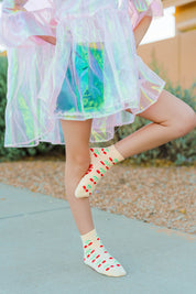 KIDS' BUTTER CHERRY SOCKS