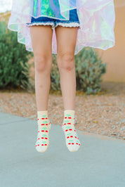 KIDS' BUTTER CHERRY SOCKS