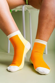 CANDY CORN COLOR BLOCK SOCK