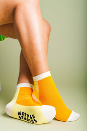CANDY CORN COLOR BLOCK SOCK