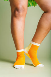 CANDY CORN COLOR BLOCK SOCK
