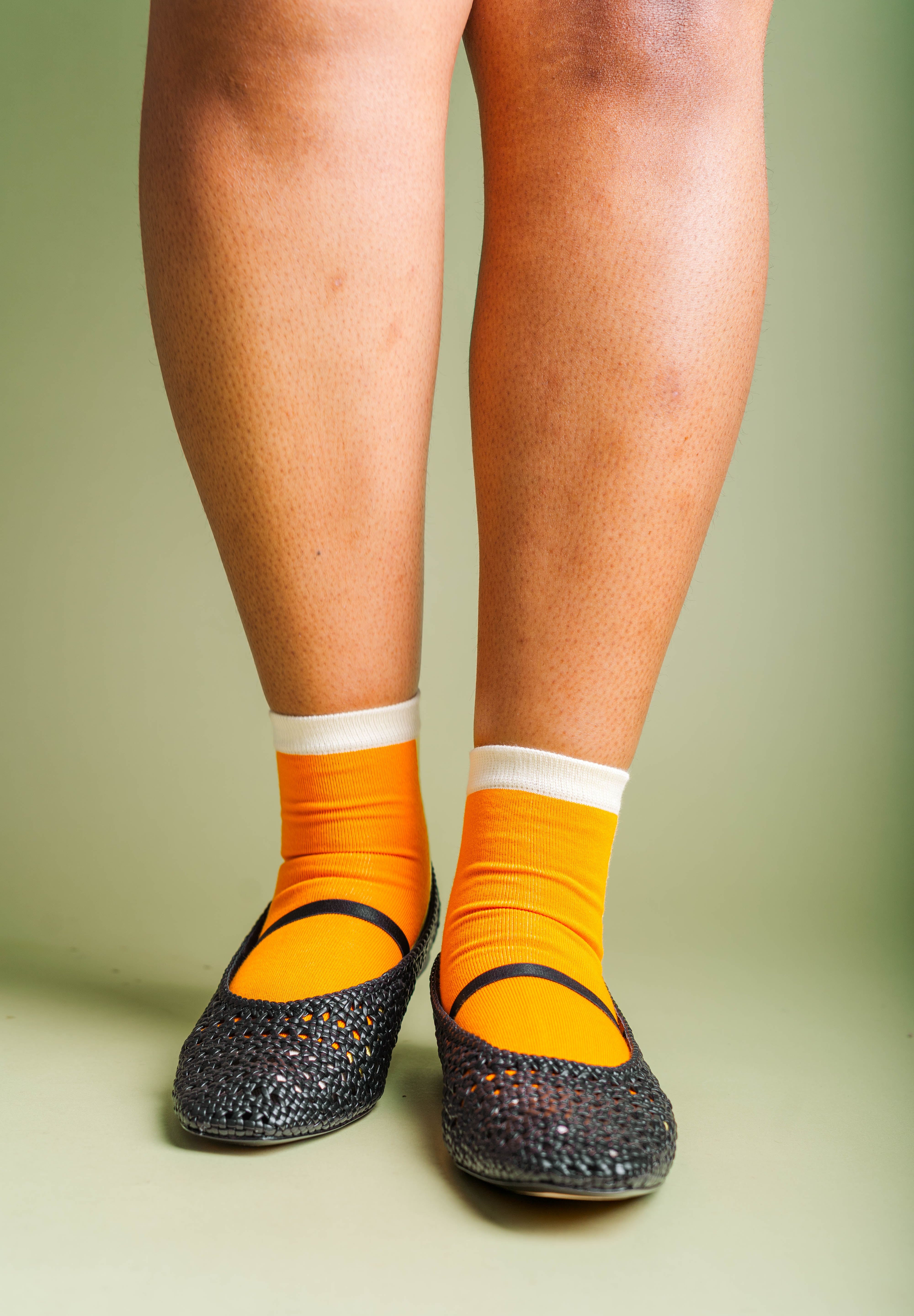 CANDY CORN COLOR BLOCK SOCK