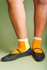 CANDY CORN COLOR BLOCK SOCK