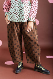 CHOCOLATE DOT CORDUROY BALLOON PANTS