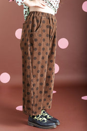 CHOCOLATE DOT CORDUROY BALLOON PANTS