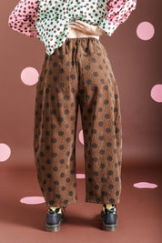 CHOCOLATE DOT CORDUROY BALLOON PANTS