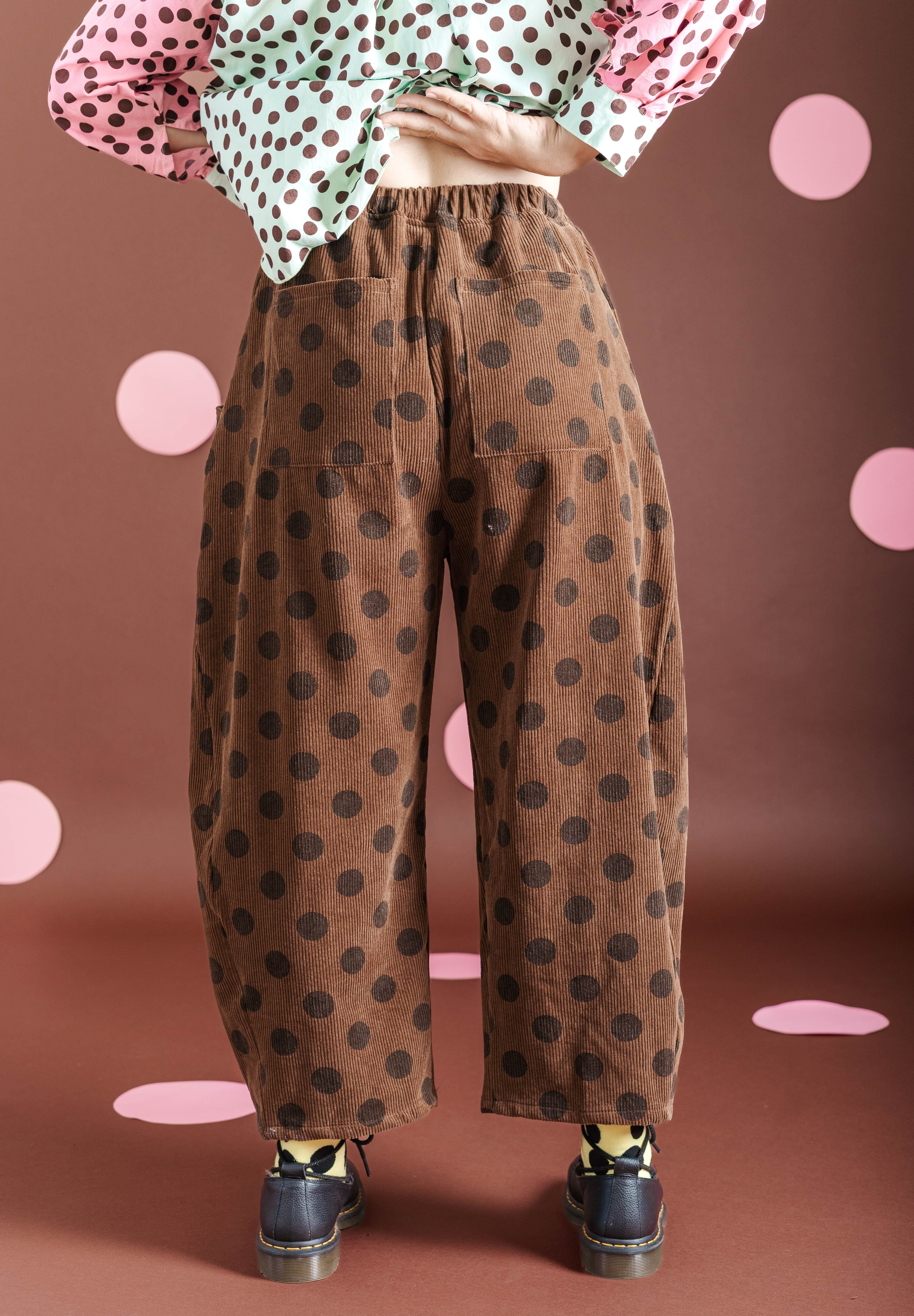 CHOCOLATE DOT CORDUROY BALLOON PANTS