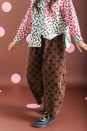 CHOCOLATE DOT CORDUROY BALLOON PANTS