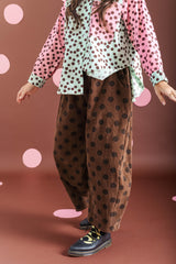 CHOCOLATE DOT CORDUROY BALLOON PANTS
