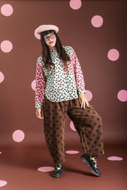 CHOCOLATE DOT CORDUROY BALLOON PANTS