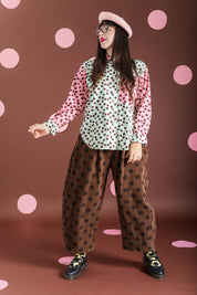 CHOCOLATE DOT CORDUROY BALLOON PANTS