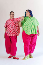 CIRCUS TENT STRIPED BALLOON PANTS