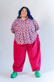 CIRCUS TENT STRIPED BALLOON PANTS
