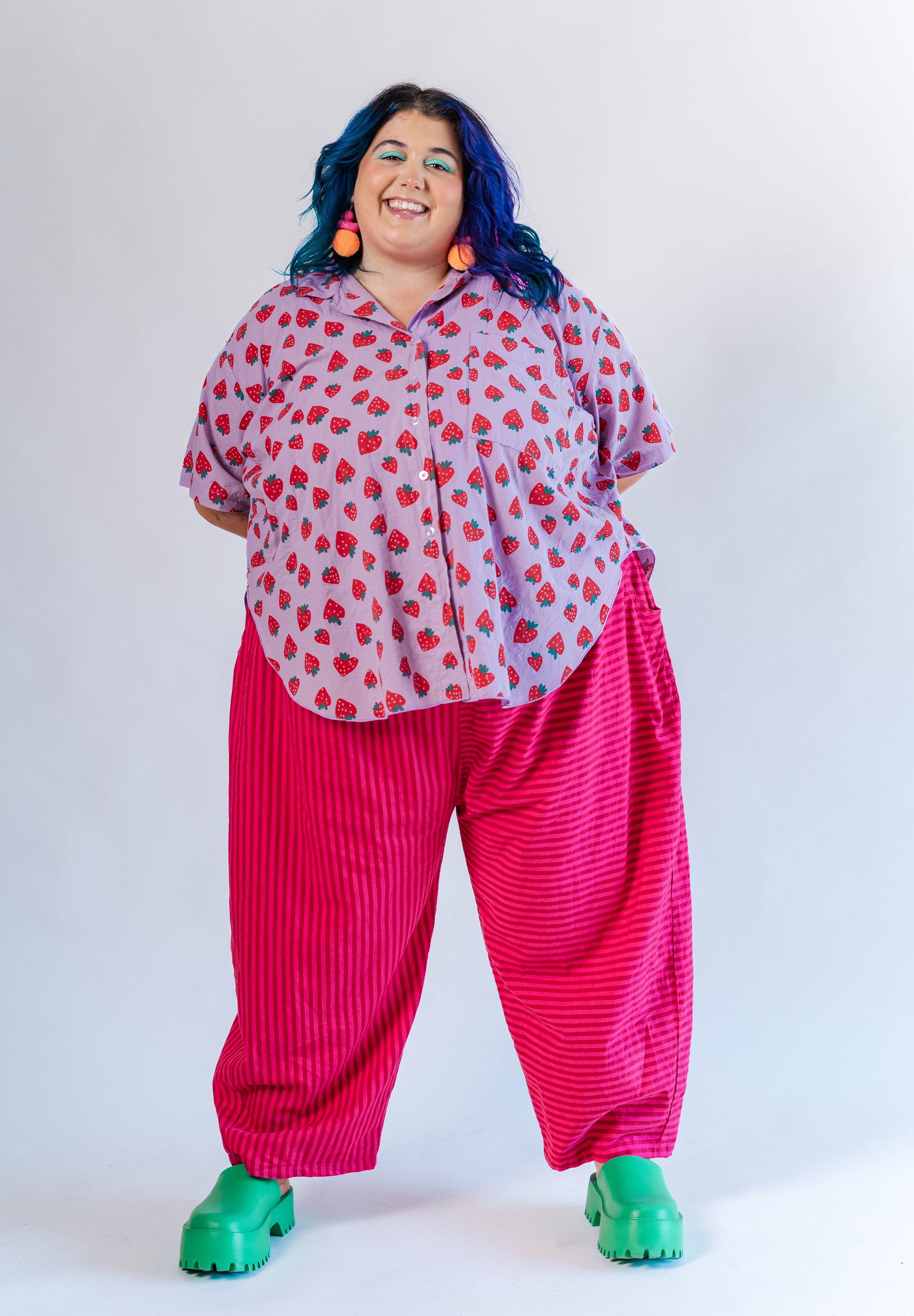 CIRCUS TENT STRIPED BALLOON PANTS