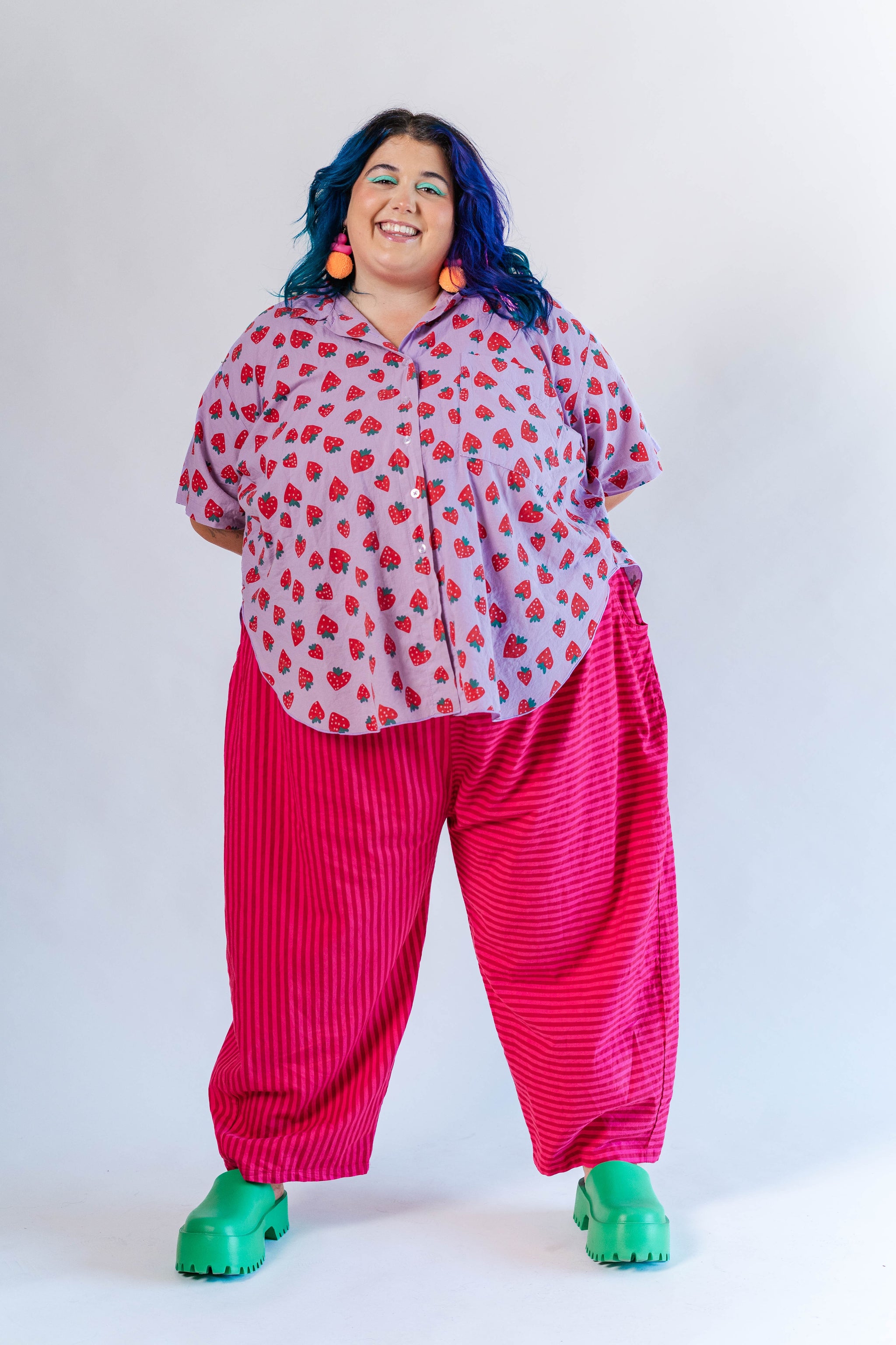 CIRCUS TENT STRIPED BALLOON PANTS 2XL