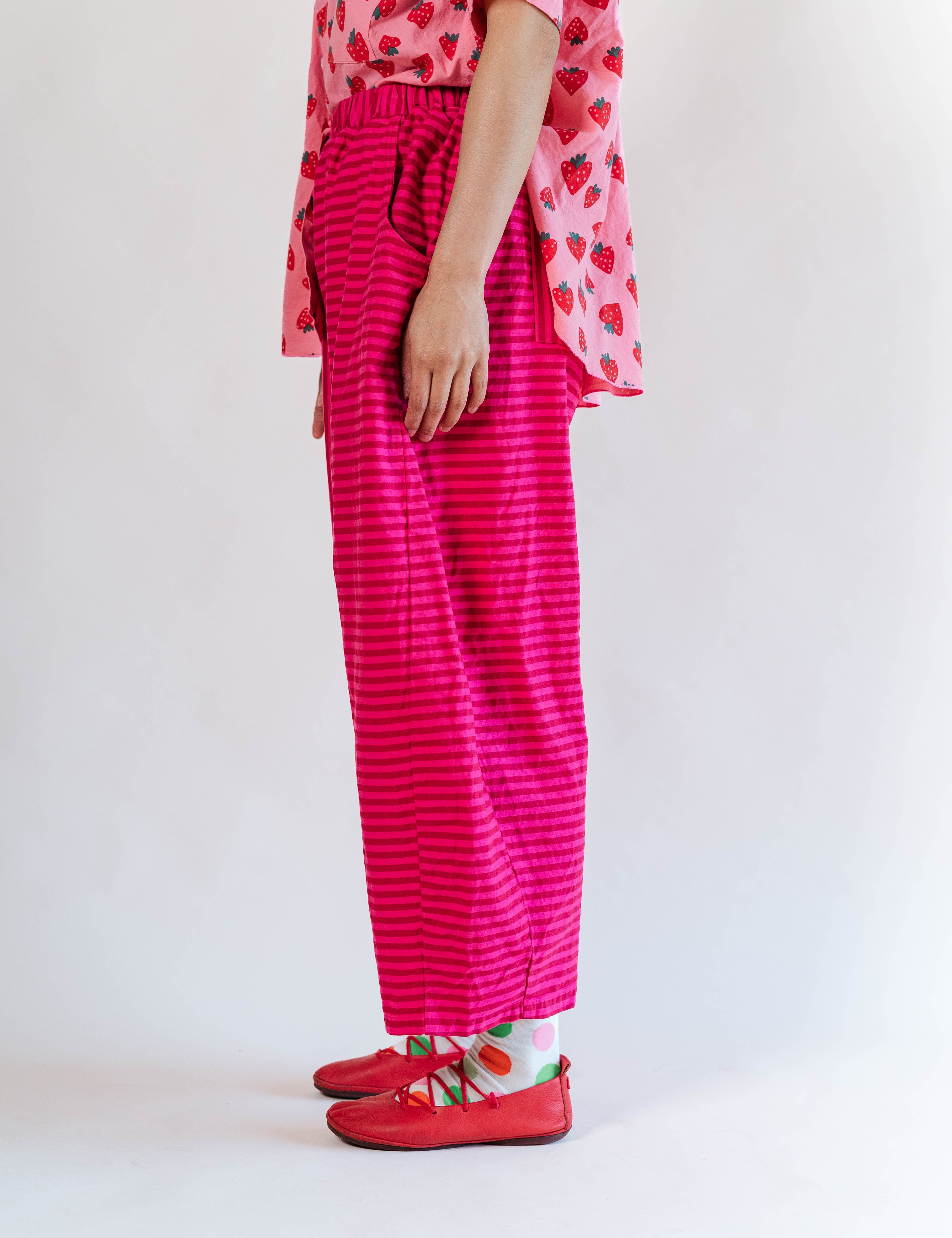 CIRCUS TENT STRIPED BALLOON PANTS