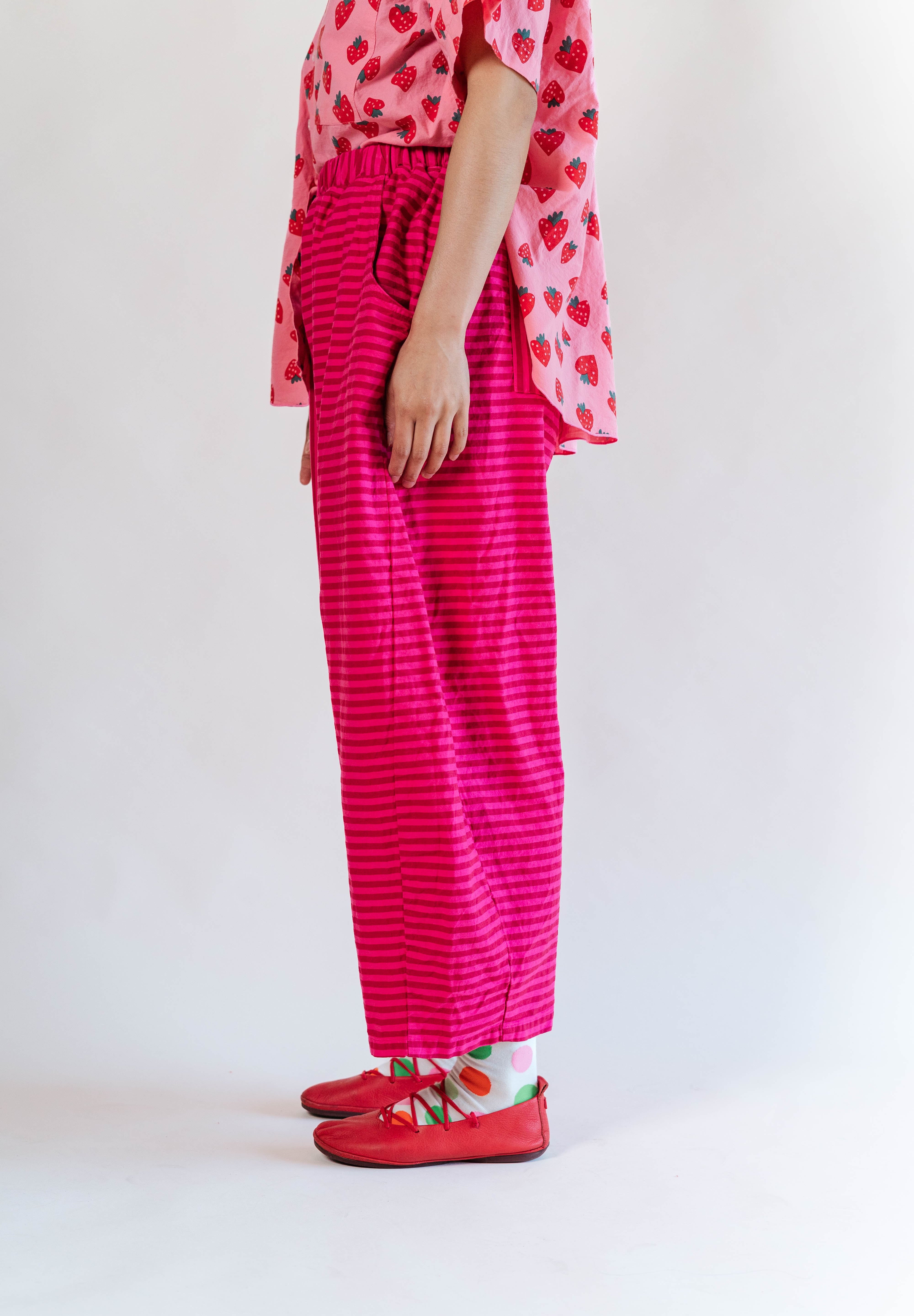 CIRCUS TENT STRIPED BALLOON PANTS