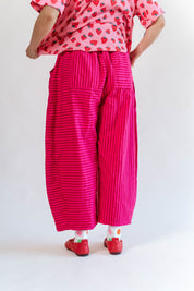 CIRCUS TENT STRIPED BALLOON PANTS