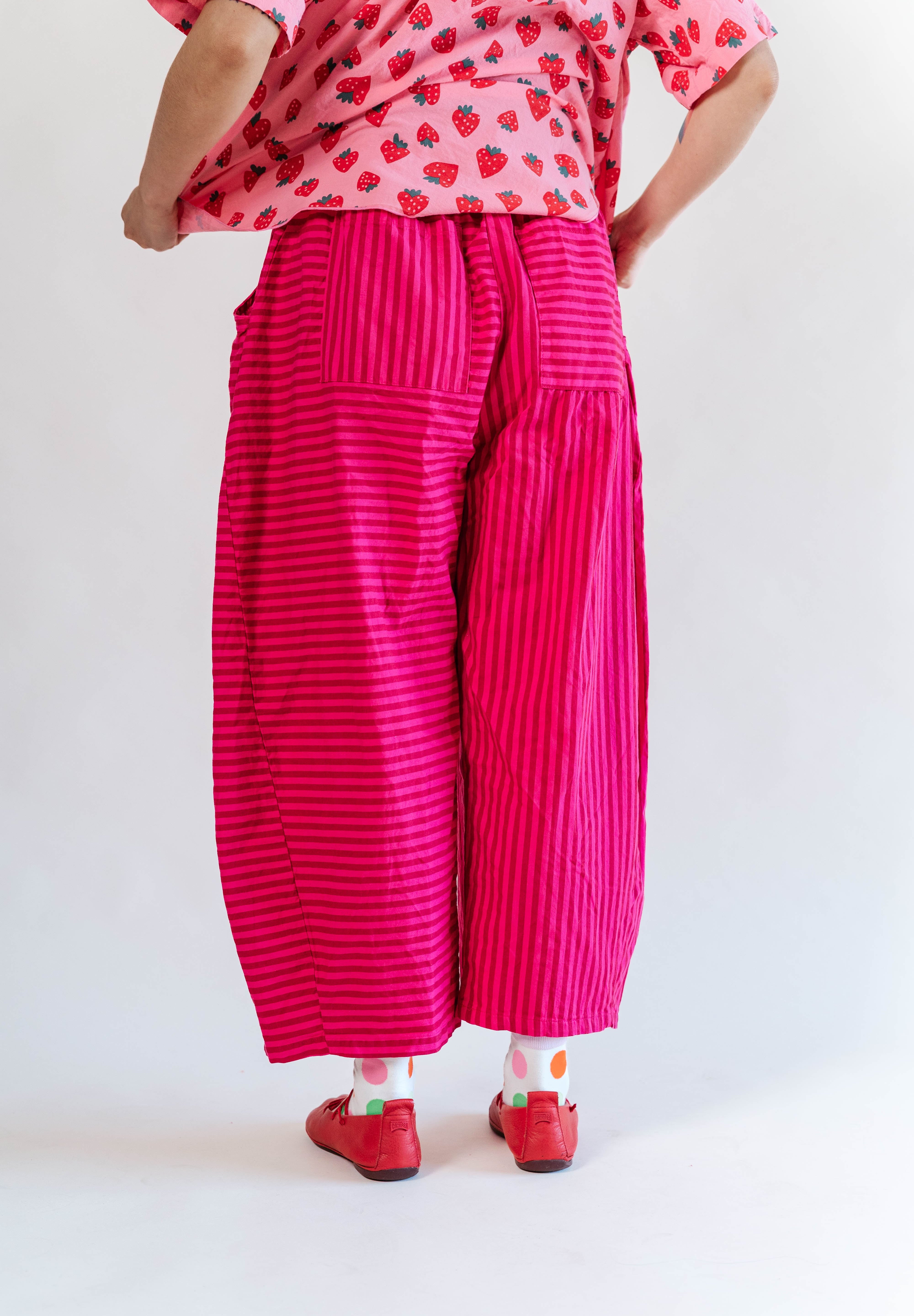 CIRCUS TENT STRIPED BALLOON PANTS