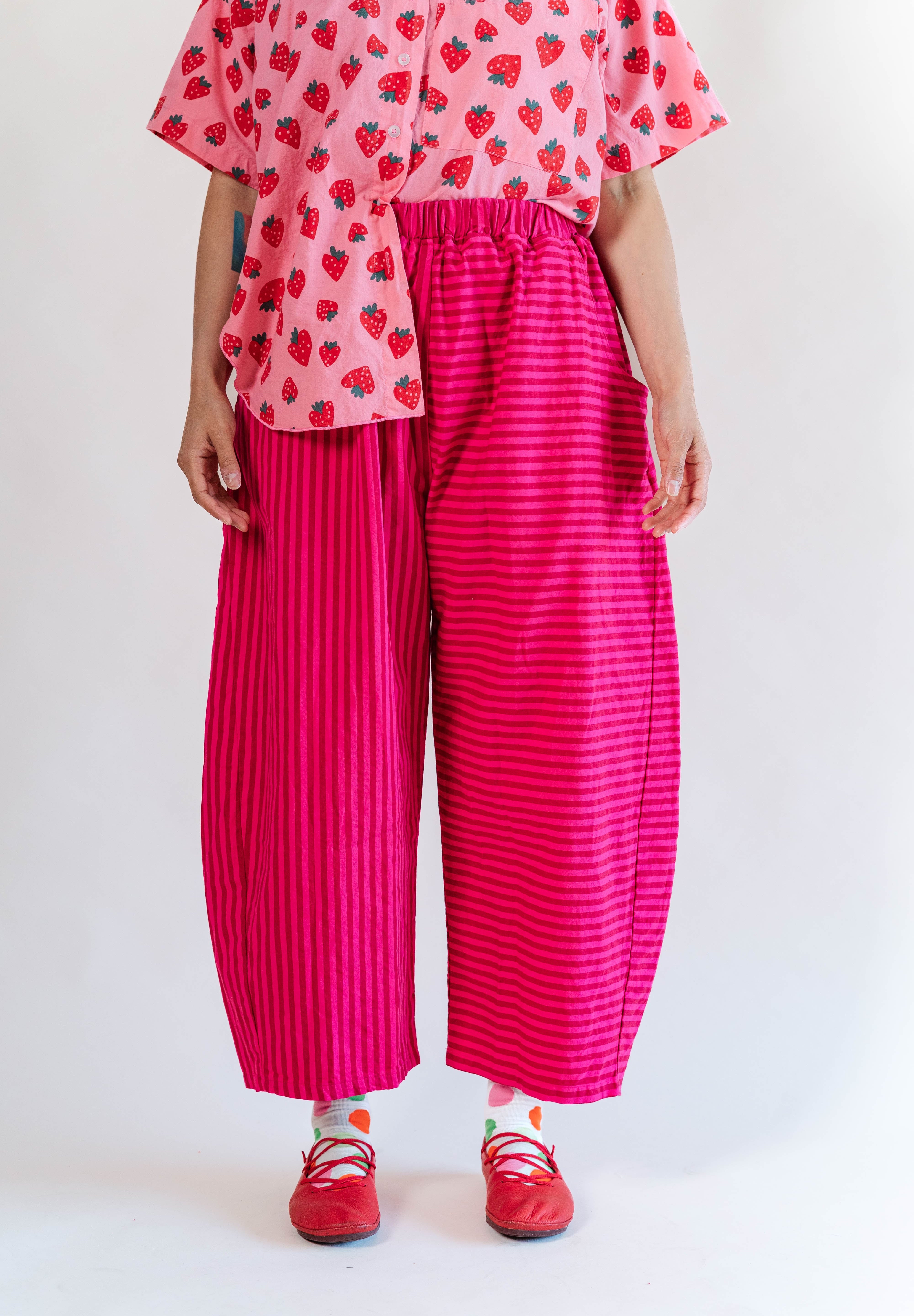 CIRCUS TENT STRIPED BALLOON PANTS 2XL