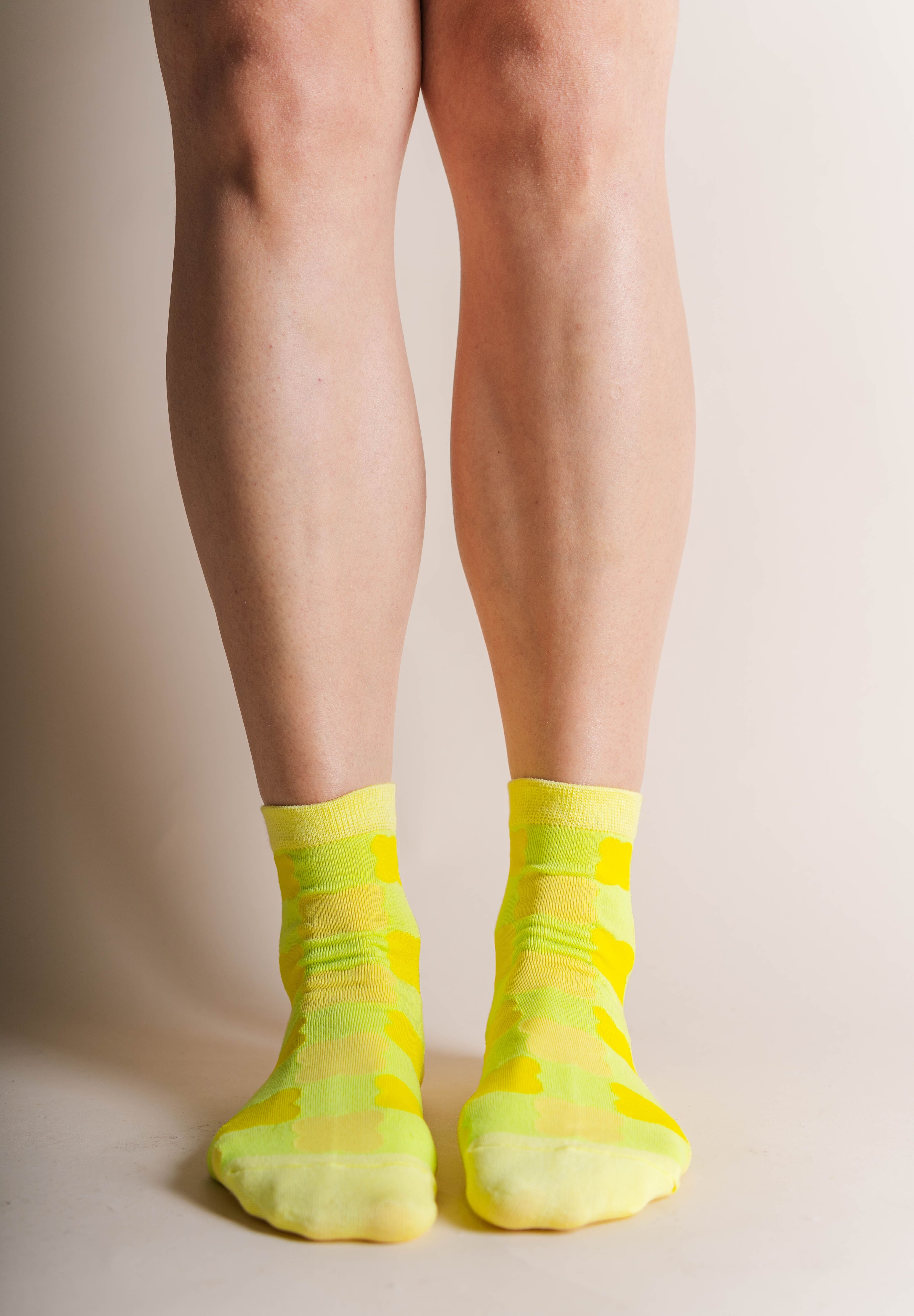 CITRON GINGHAM SOCKS
