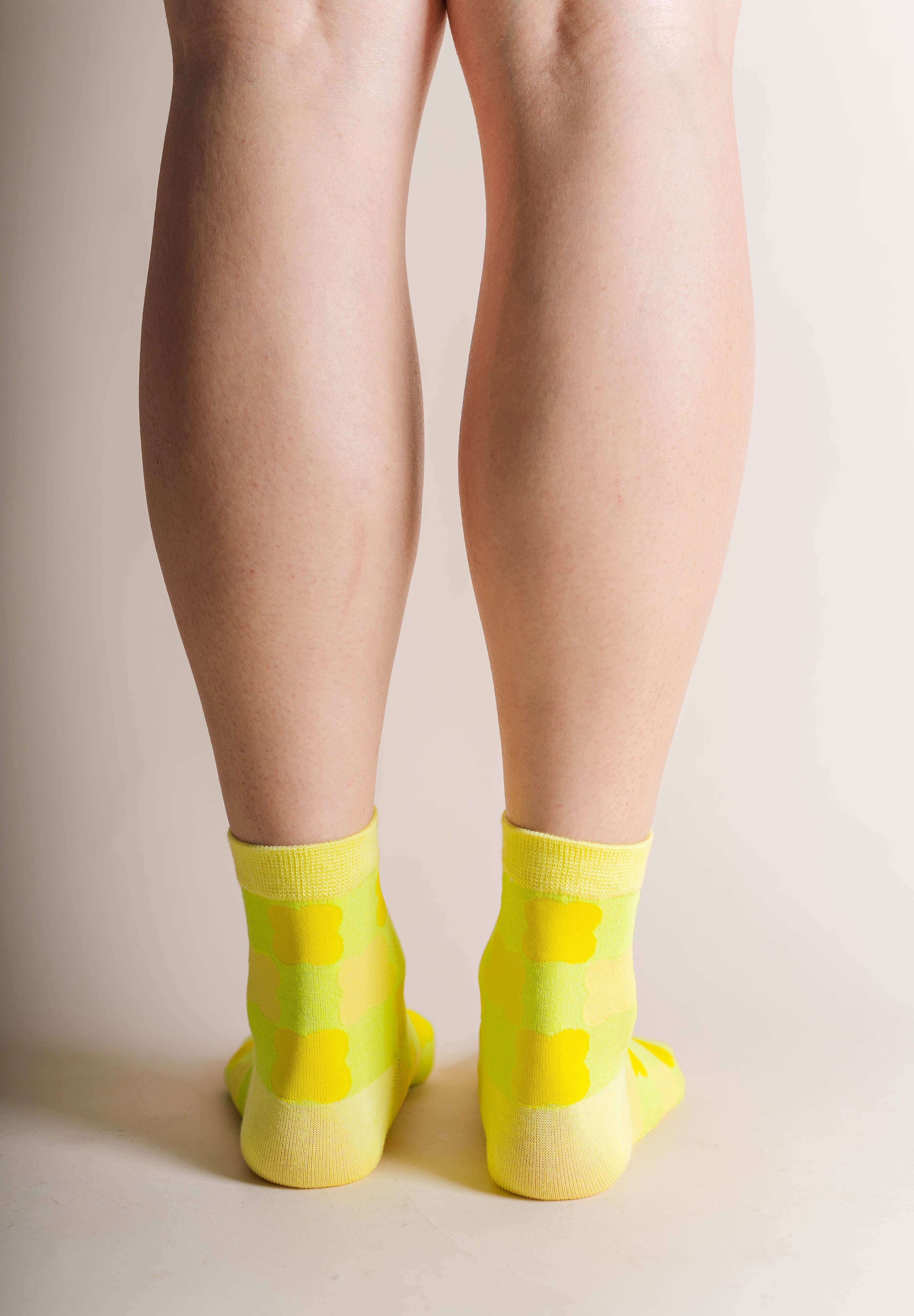 CITRON GINGHAM SOCKS