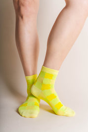 CITRON GINGHAM SOCKS