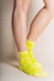 CITRON GINGHAM SOCKS