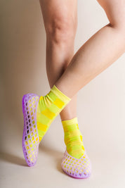 CITRON GINGHAM SOCKS