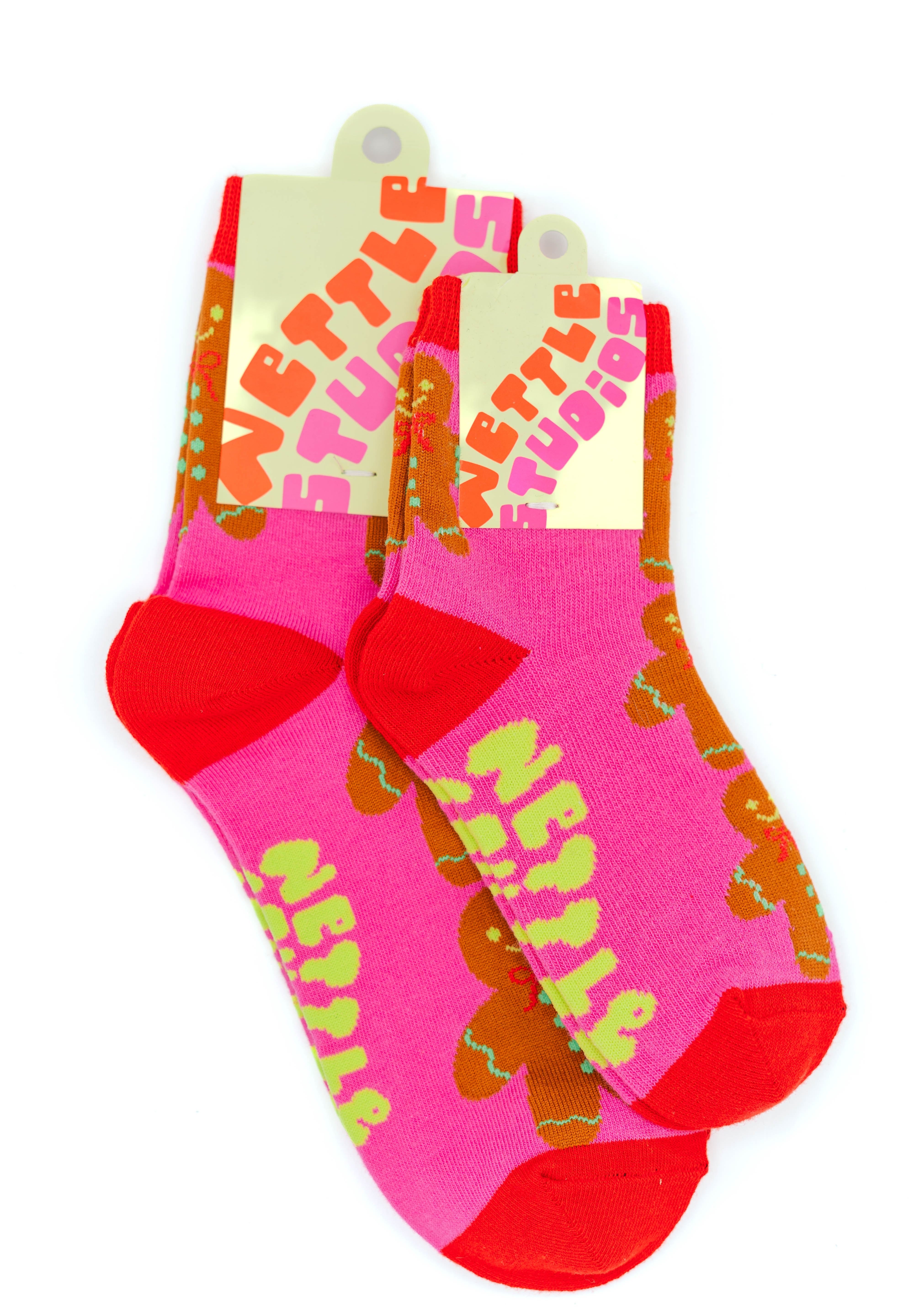 KIDS GINGERBREAD PEOPLE SOCKS