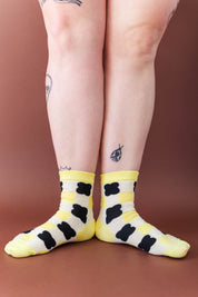 BUMBLE BEE GINGHAM SOCKS