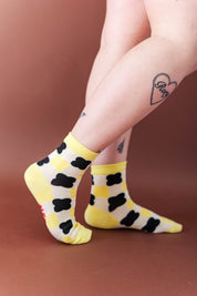 BUMBLE BEE GINGHAM SOCKS