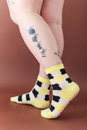 BUMBLE BEE GINGHAM SOCKS