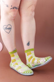 SHEER PISTACHIO GINGHAM SOCKS